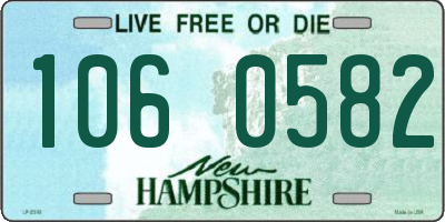NH license plate 1060582
