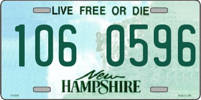 NH license plate 1060596