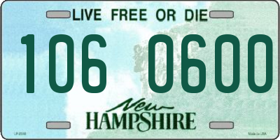 NH license plate 1060600