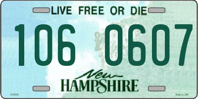 NH license plate 1060607