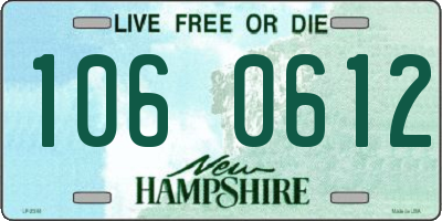 NH license plate 1060612