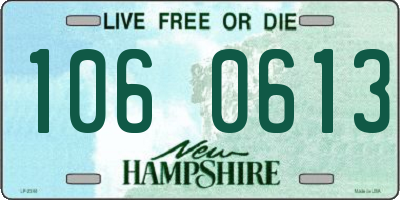 NH license plate 1060613