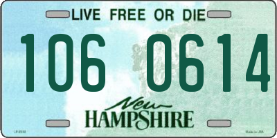 NH license plate 1060614