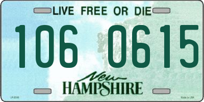 NH license plate 1060615