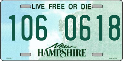 NH license plate 1060618
