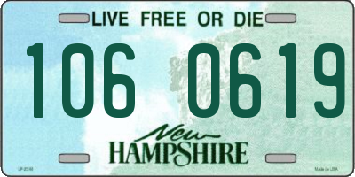 NH license plate 1060619