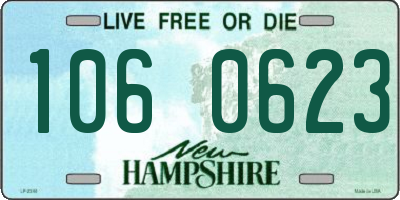 NH license plate 1060623
