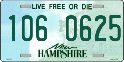 NH license plate 1060625