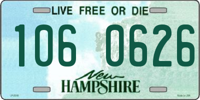 NH license plate 1060626
