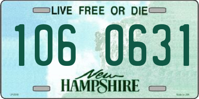 NH license plate 1060631