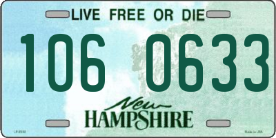 NH license plate 1060633