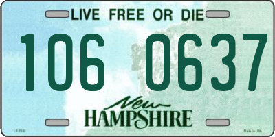 NH license plate 1060637