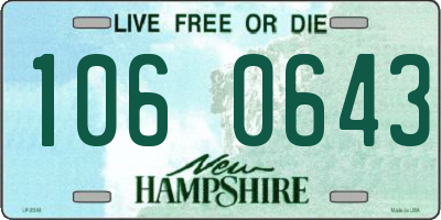 NH license plate 1060643