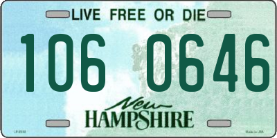 NH license plate 1060646