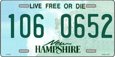 NH license plate 1060652