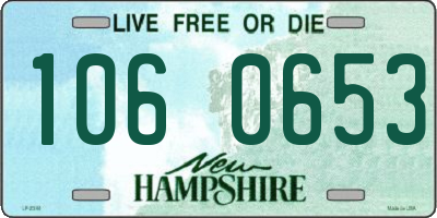 NH license plate 1060653