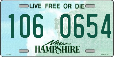 NH license plate 1060654