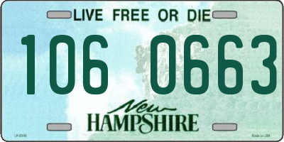 NH license plate 1060663