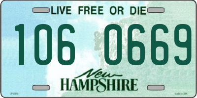 NH license plate 1060669
