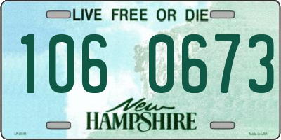 NH license plate 1060673