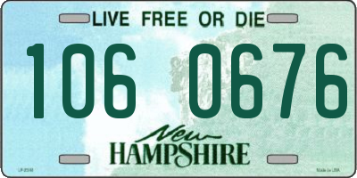 NH license plate 1060676