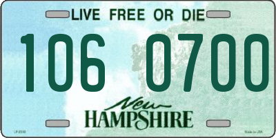 NH license plate 1060700