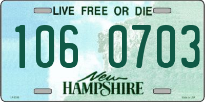 NH license plate 1060703