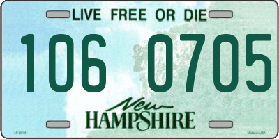 NH license plate 1060705
