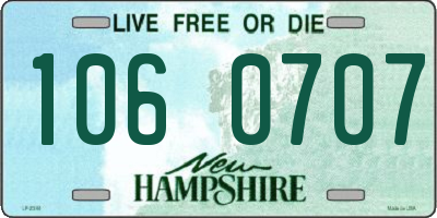 NH license plate 1060707