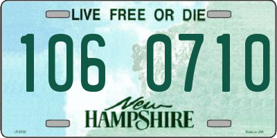 NH license plate 1060710