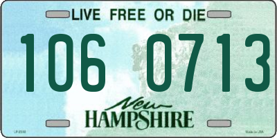 NH license plate 1060713