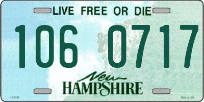 NH license plate 1060717