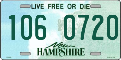 NH license plate 1060720