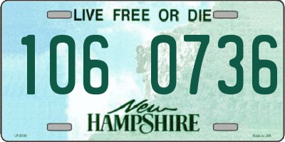 NH license plate 1060736