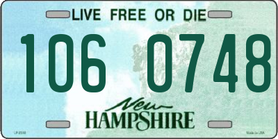 NH license plate 1060748