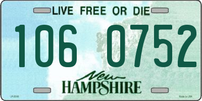 NH license plate 1060752