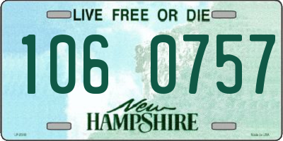 NH license plate 1060757