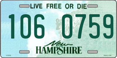 NH license plate 1060759