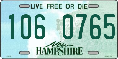 NH license plate 1060765