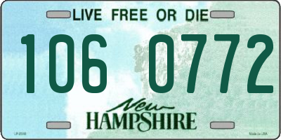 NH license plate 1060772