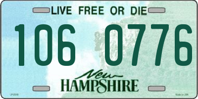 NH license plate 1060776