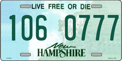 NH license plate 1060777