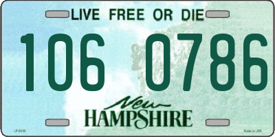 NH license plate 1060786