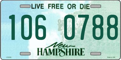 NH license plate 1060788