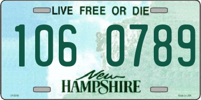NH license plate 1060789
