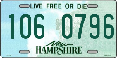 NH license plate 1060796