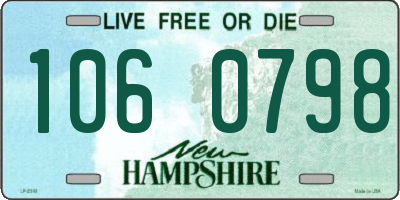 NH license plate 1060798