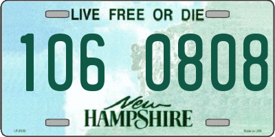 NH license plate 1060808
