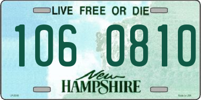 NH license plate 1060810