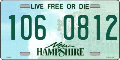 NH license plate 1060812